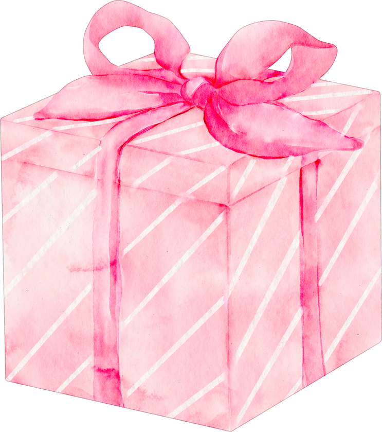 watercolor gift box